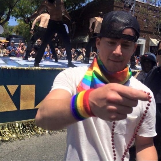 Channing Tatum at LA Pride 2015 promotion Magic Mike XXL