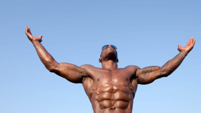 average black man body builder