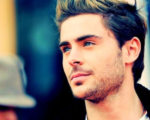 zac efron blue eyes facial hair