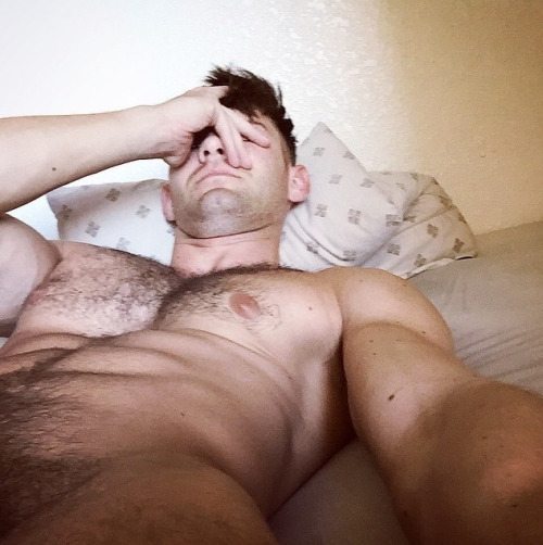 guy with a hairy chest