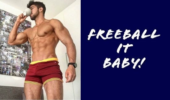 men freeballing gym sexy