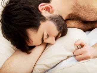 sexy man beard sleeping