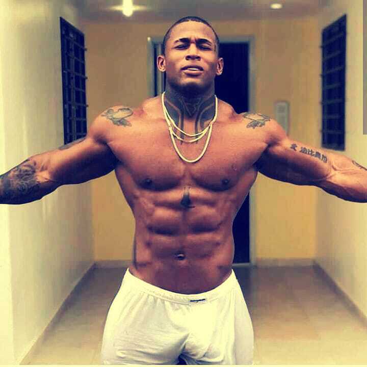 black bodybuilder man
